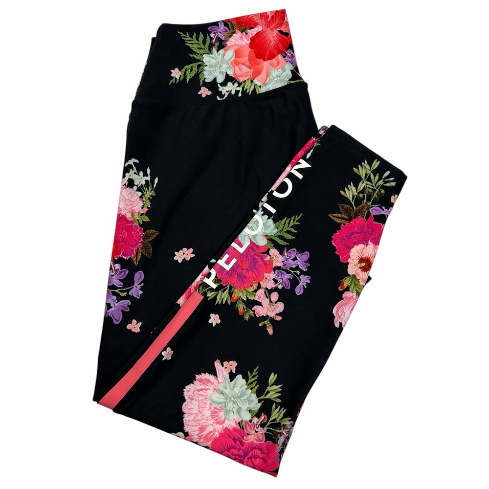Peloton Cadence APIHM Limited Edition Black Floral High Rise Leggings XL